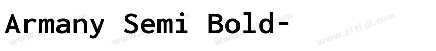 Armany Semi Bold字体转换